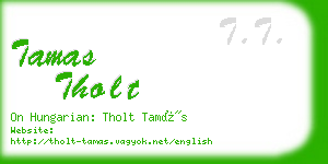 tamas tholt business card